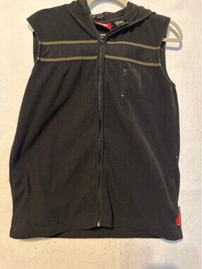 Zero Gravity Black Sleeveless Hooded Vest Size Medium